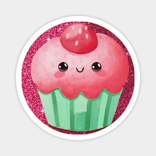 Kawaii Strawberry Cupcake Magnet